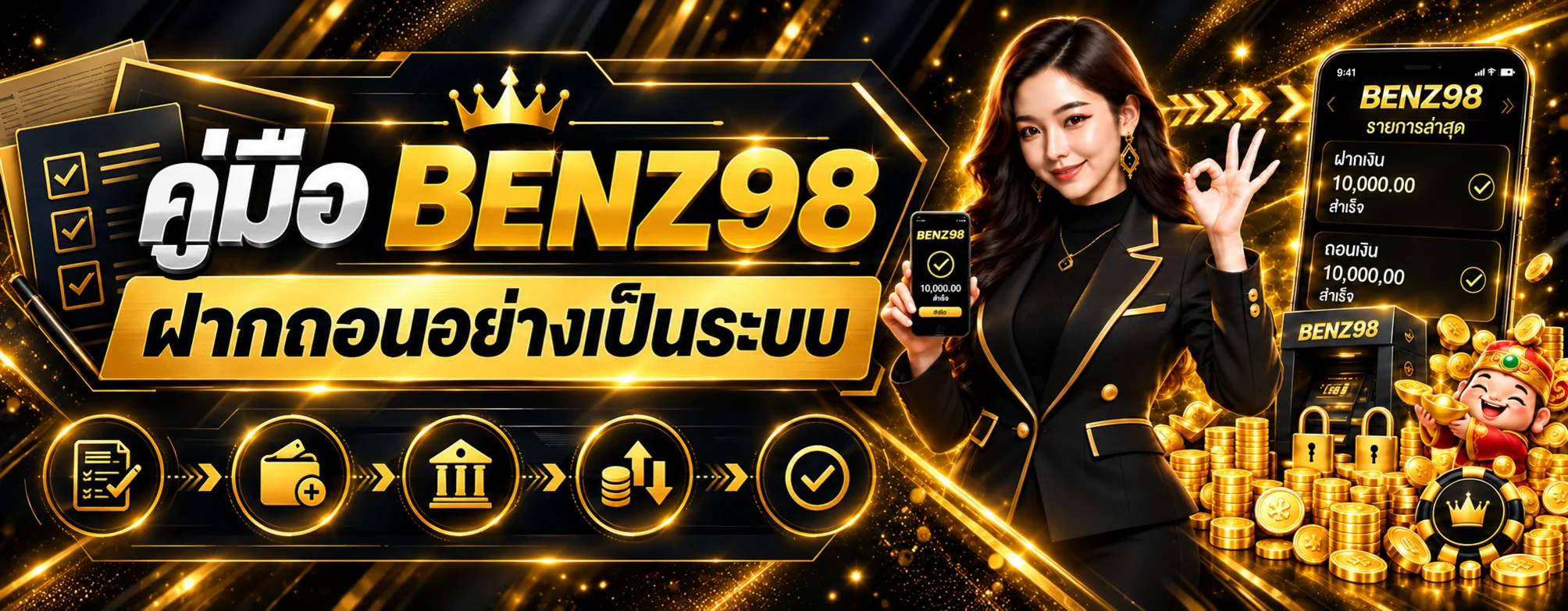 BENZ98 ฝากถอน | คู่มือตรวจธุรกรรมอย่างเป็นระบบ